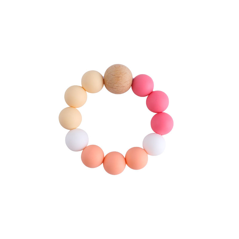 Nueva DIY creativo Beech cuentas de silicona pulsera juguete teether Seguridad Protección del Medio Ambiente cuentas de silicona pulsera teether stick
