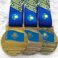 金属奖牌 创意烤漆奖章比赛纪念章 哈萨克斯坦奖牌拍前询价
