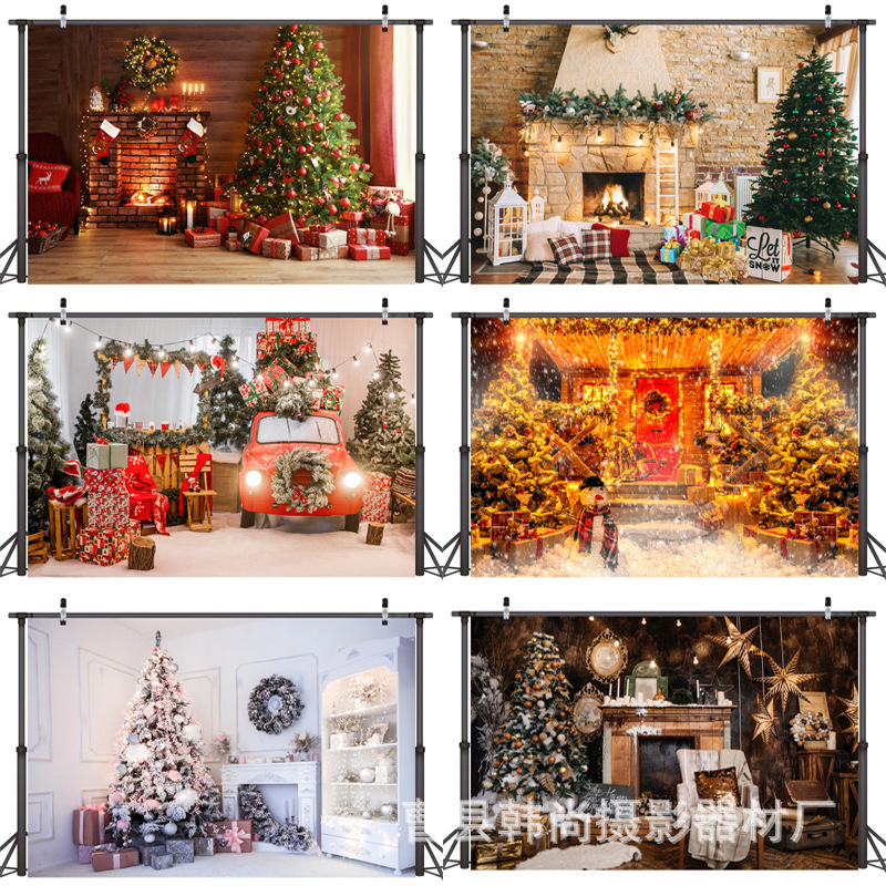 亚马逊新款圣诞节背景布宝宝影楼背景布摄影摄像背景跨境厂家直供|ms