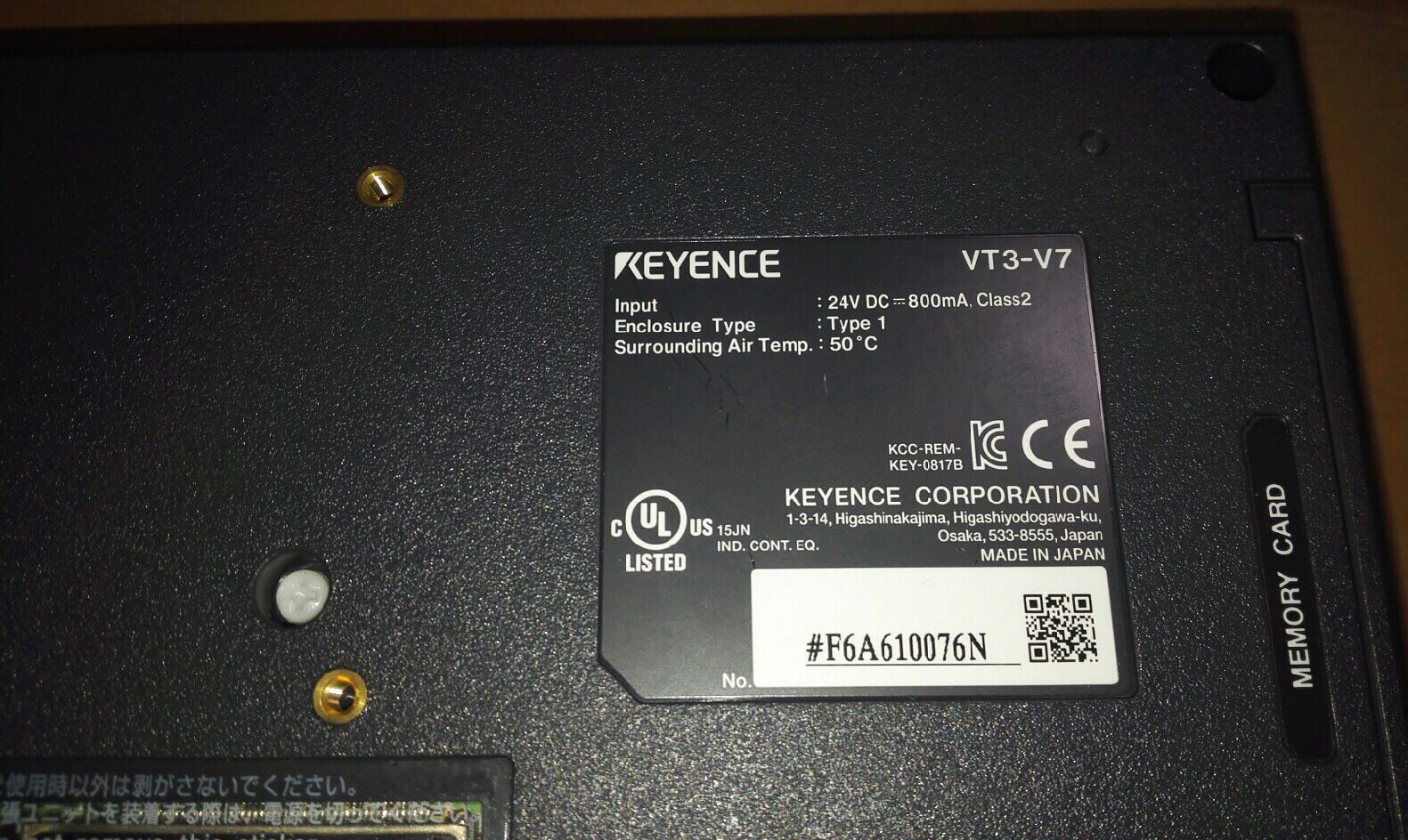 KEYENCE基恩士VT3-V7 议价