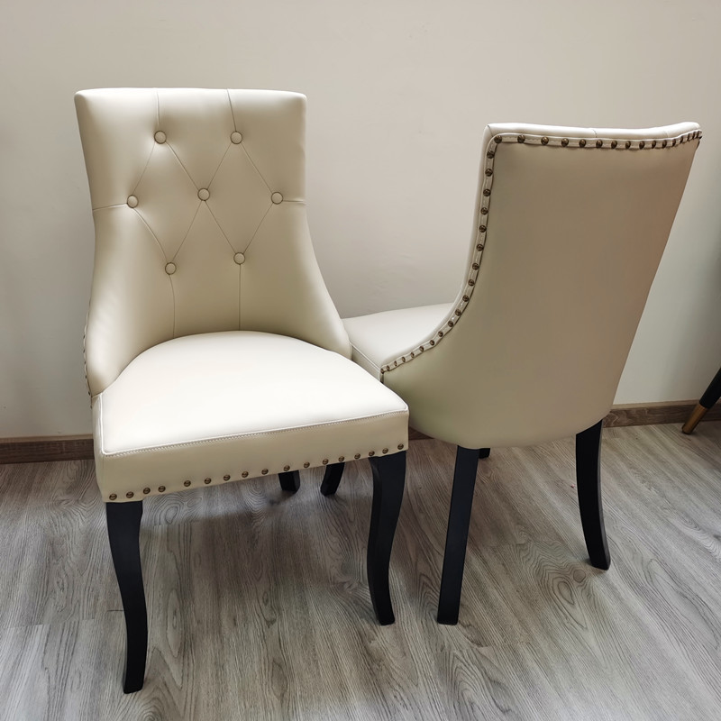 Manufactor wholesale hotel Restaurant solid wood Korean PU chair Electric table luxury Box white Matching Dining chair