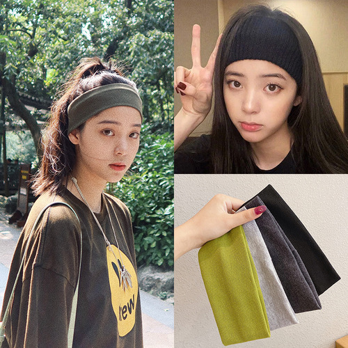 Oscar Nia's style sports headband for women, versatile and sweat-absorbent, suitable for running and outdoor use, knitting face wash headband with tassel