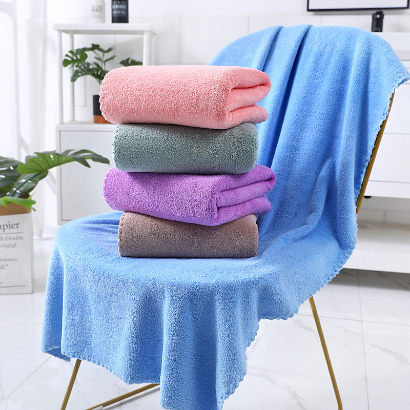 fashionable coral soft bath towel