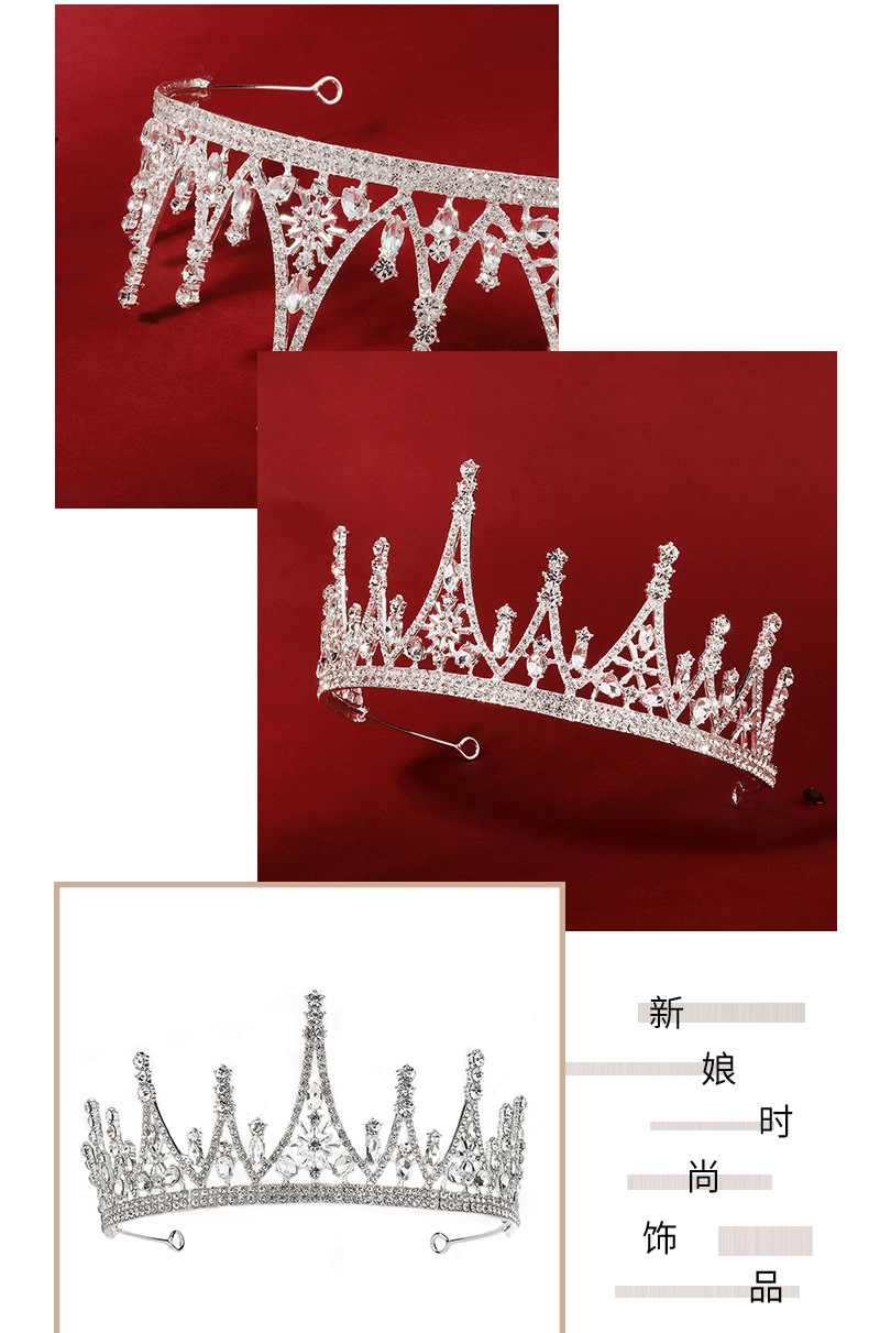Pendientes de corona nupcial traje temperamento damas vestido accesorios forma de iceberg corona de pastel de cumpleaos al por mayor nihaojewelrypicture2