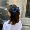 Brand black hairgrip with bow, fashionable hair rope, European style, internet celebrity, Korean style