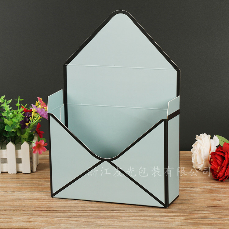 提供韩式手捧信封花盒DIY折叠花盒信封盒 工厂可按照要求印刷LOGO