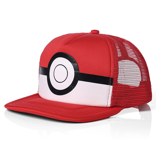 POKEMON Pokemon Baseball Cap Embroidered C Hat Ash Ketchum Peaked Cap Pokemon Anime Mesh Hat Sun Hat