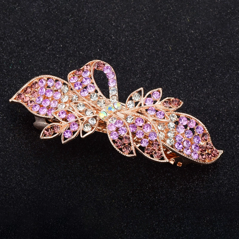 Metal Hairgrip Hairpin, Korean Style Floral Barrette, Adult Decorative Clip, 9×4×4 cm