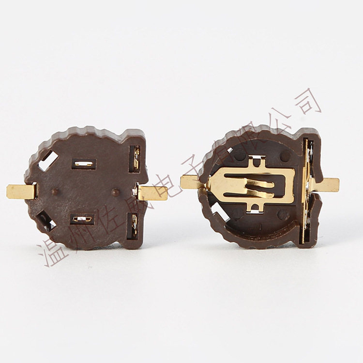 直销CR1220纽扣电池座镀金贴片电池座BS1220-2电池座3v 编带插针