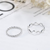 Set, universal wavy ring, Japanese and Korean, on index finger, simple and elegant design