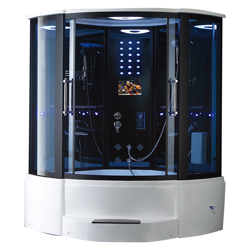 1,5 m masaje surf vapor húmedo de doble uso baño completo sala de vapor cuarto de ducha baño de vidrio sala de sauna