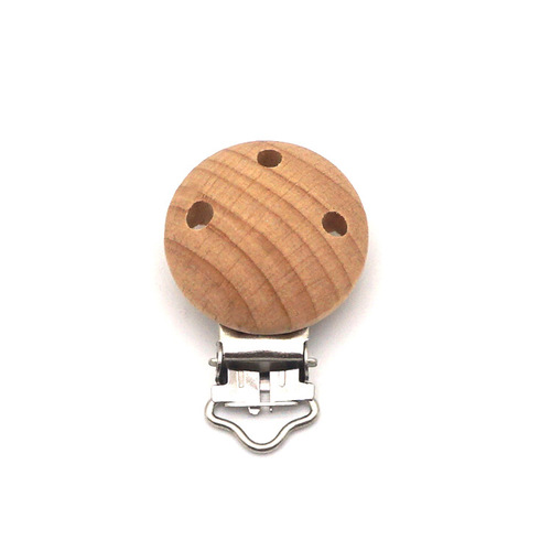 DIY wooden clip pacifier chain, beech wood pacifier clip, children's gum, wooden pacifier head, pacifier clip