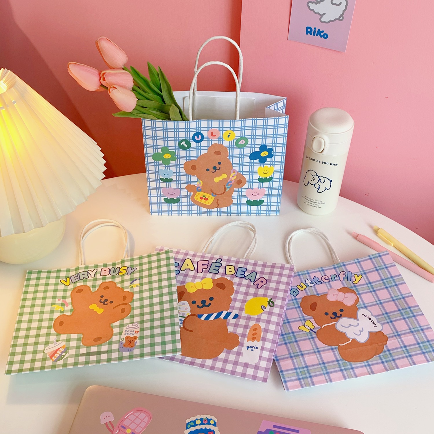 cartoon super cute bear gift wrapping paper bagpicture10