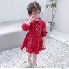 Autumn dress, small princess costume for elementary school students, western style, children's clothing, suitable for teen, long sleeve