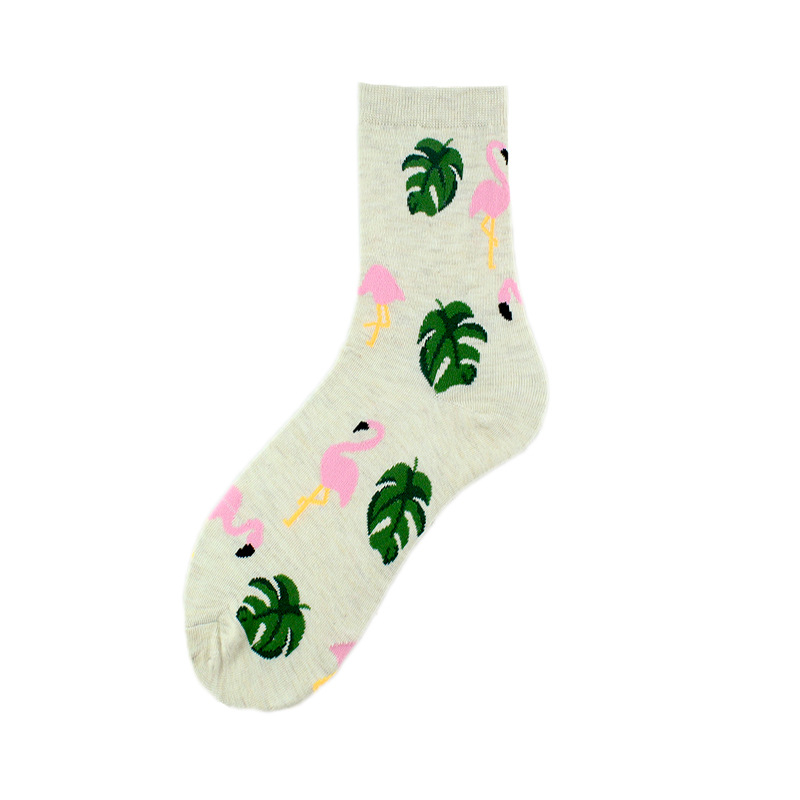 Women's Simple Style Classic Style Commute Color Block Cotton Printing Crew Socks A Pair display picture 2