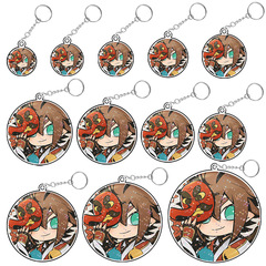 Mancy Keychain Glitter Transparent Case Transparent Round Badge Case Medal Display Hanger