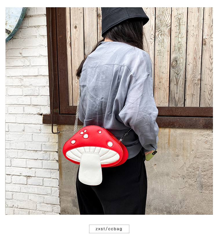 652g Weight Polyester Lining Material Zipper Closure Type Single Shoulder Strap Strap Type Circle Bag Bags Type Travel, Street Occasion Pu Leather Material Fruit Pattern All Seasons Season Women's Gender Cute Style Round Shape Red Color Small Size Small Pu Leather Circle Bag Shoulder Bags 6