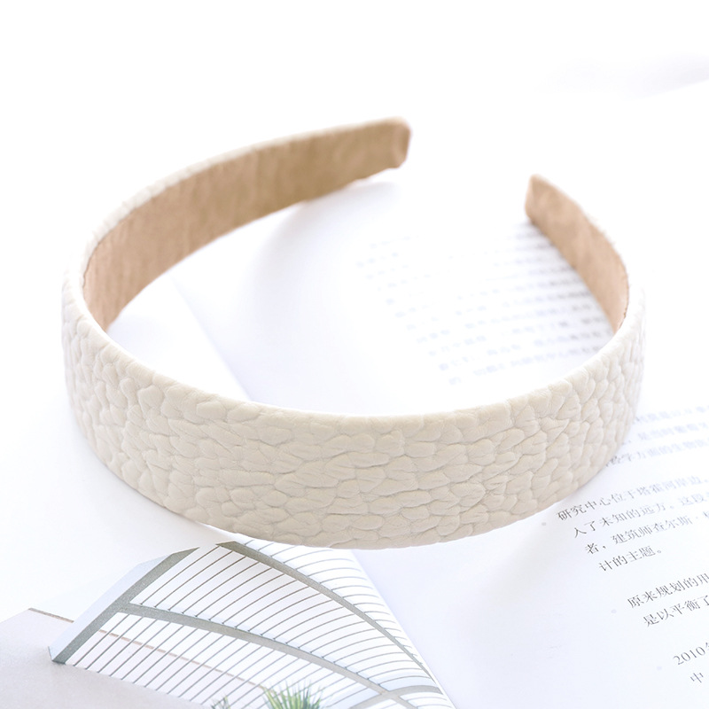 Simple  Texture Pu Leather Headband display picture 7