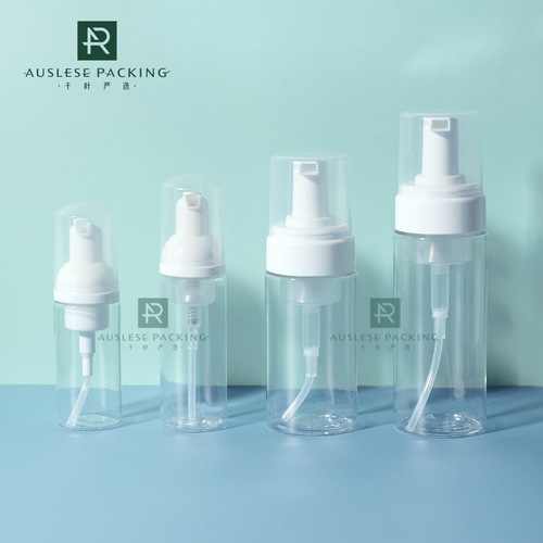 50ml 200ml cleansing mousse bottle PET foaming bottle upright hand sanitizer cosmetics bottle 150 foam bottle