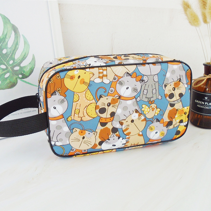 卡通化妆包女大容量便携化妆品用品收纳包手提可爱韩国洗澡洗漱包