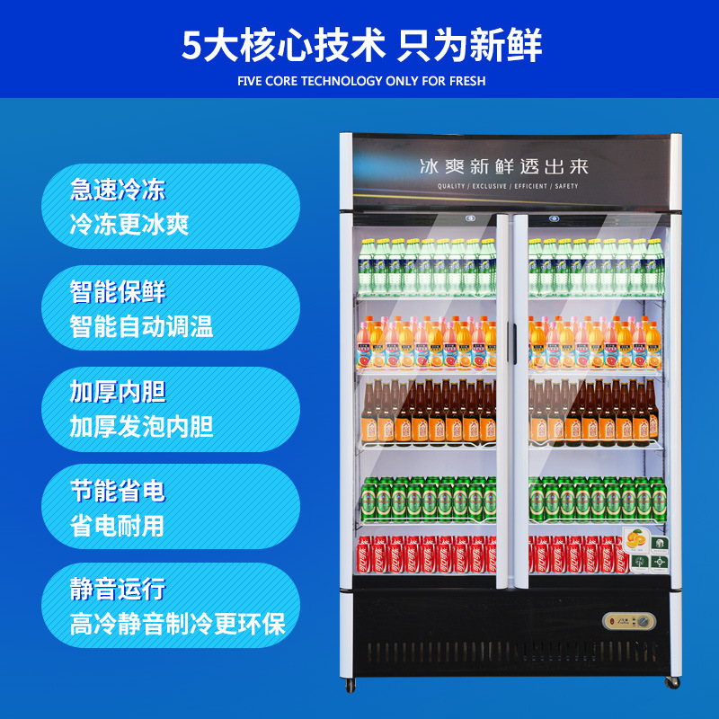 Processing and customization of commercial beverage cabinets, vertical beer beverage glass door refrigerated cabinets, display cabinets, direct sales single and double door cold cabinets 4