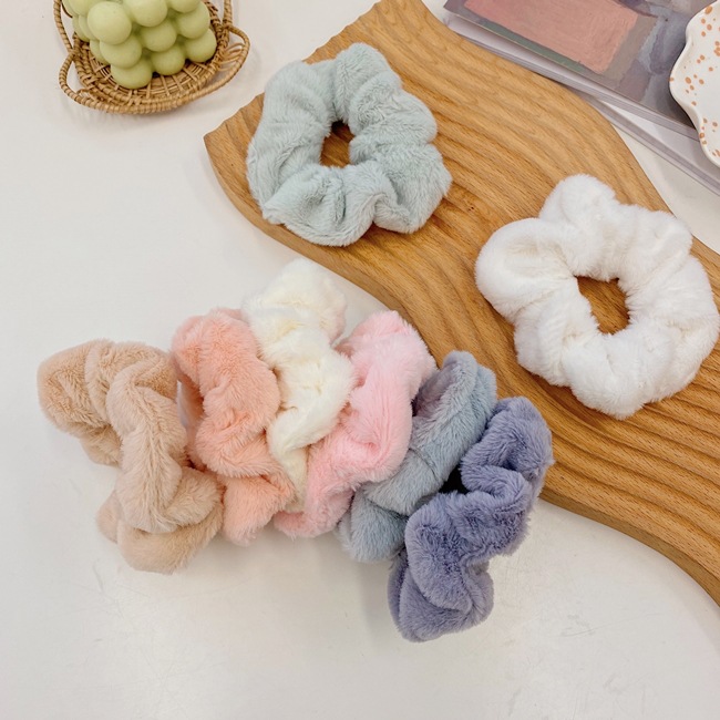 New Plush Pig Large Intestine  Boutique Korean Large Hair Scrunchies Wholesale display picture 8