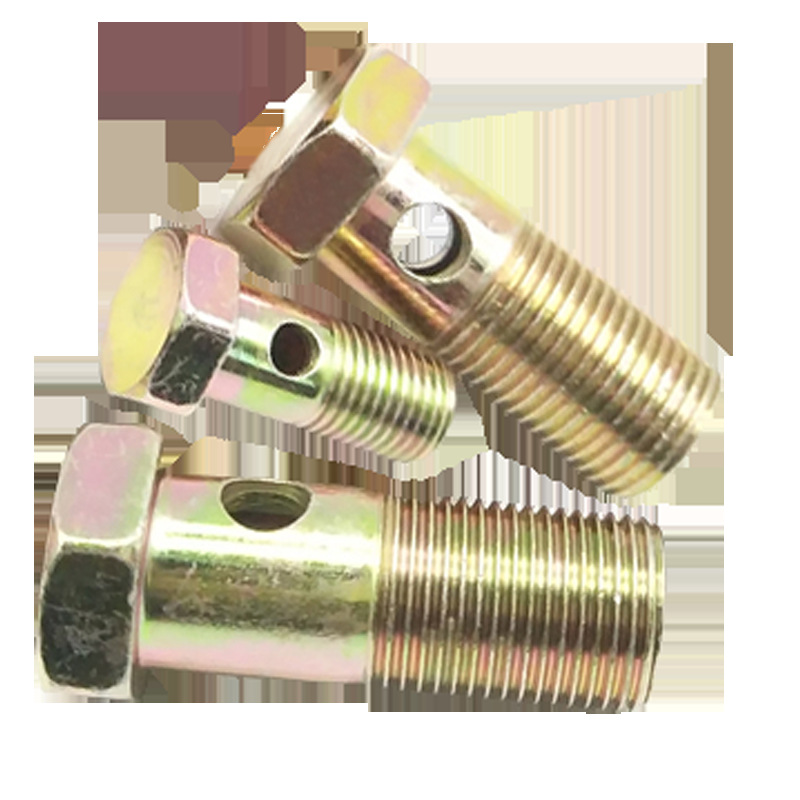 单孔双孔六角空心螺丝 柴油机螺栓 回油管铰接头液压过油螺栓螺丝