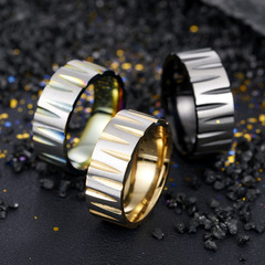 Cross-border new arrivals: Trendy European and American-style stainless steel "W" Victory rings&mdash;vividly colored, brushed finish, vacuum-plated accessories available for wholesale