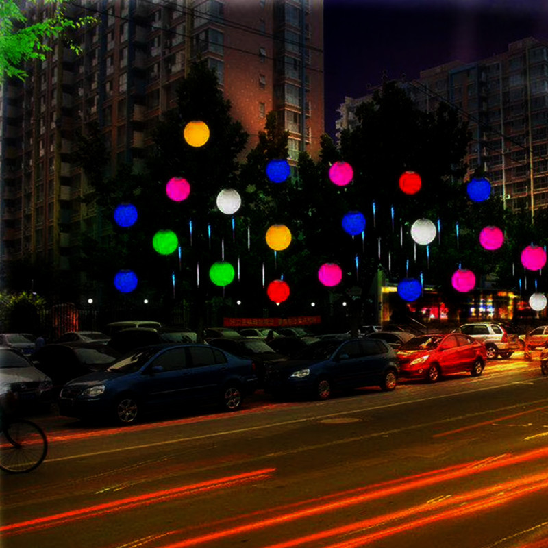 Cross-border outdoor led rice ball hanging tree lamp, crystal spherical shape, kindergarten street lighting landscape decoration detail image 3