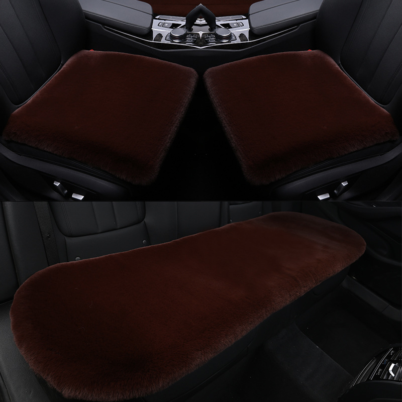 Seat cushion, seat cover — Universal Rabbit Fur Mat - saddle-brown