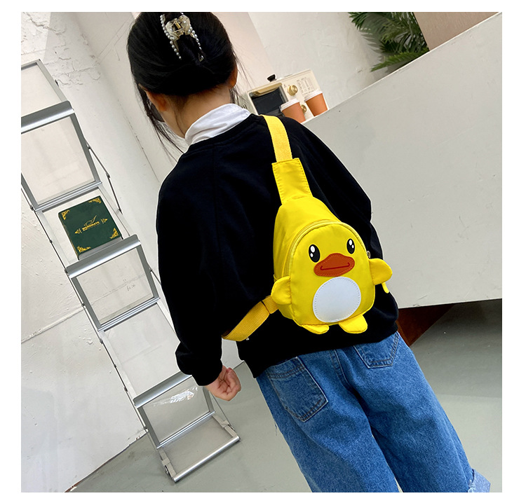 Cartoon Canvas Bag Cute Duck Child Chest Bag Small Satchel display picture 43