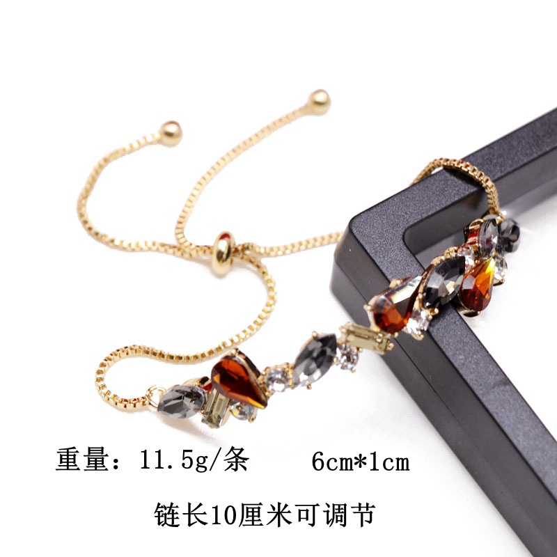 Color Drop Diamond Adjustable Bracelet Simple New Bracelet Wholesale Nihaojewelry display picture 1