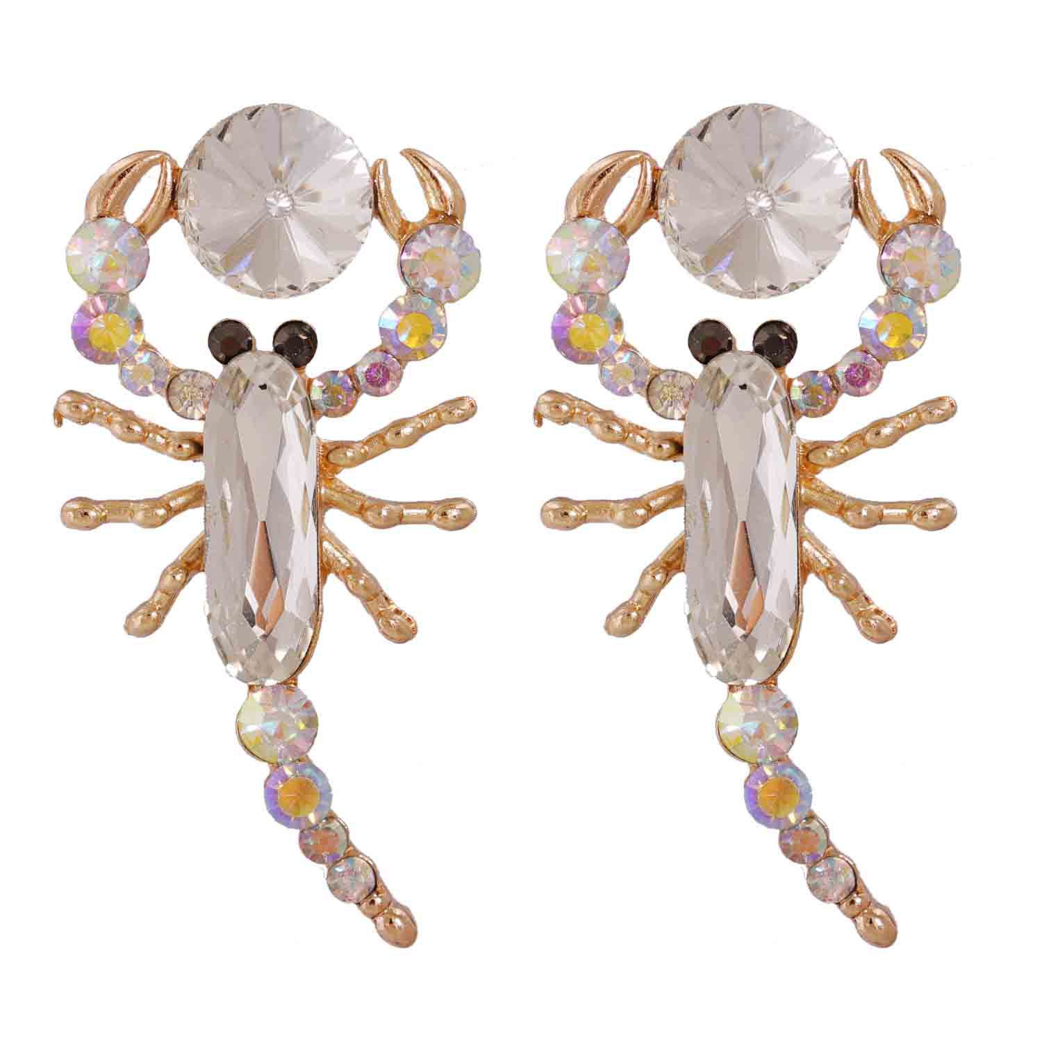 Diamond-studded Scorpion Earrings display picture 9