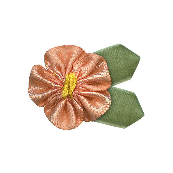 En stock poliéster cinta pequeña flor 3,2 cm amplia Ropa Accesorios DIY material de producción con hojas Cinta pequeña flor