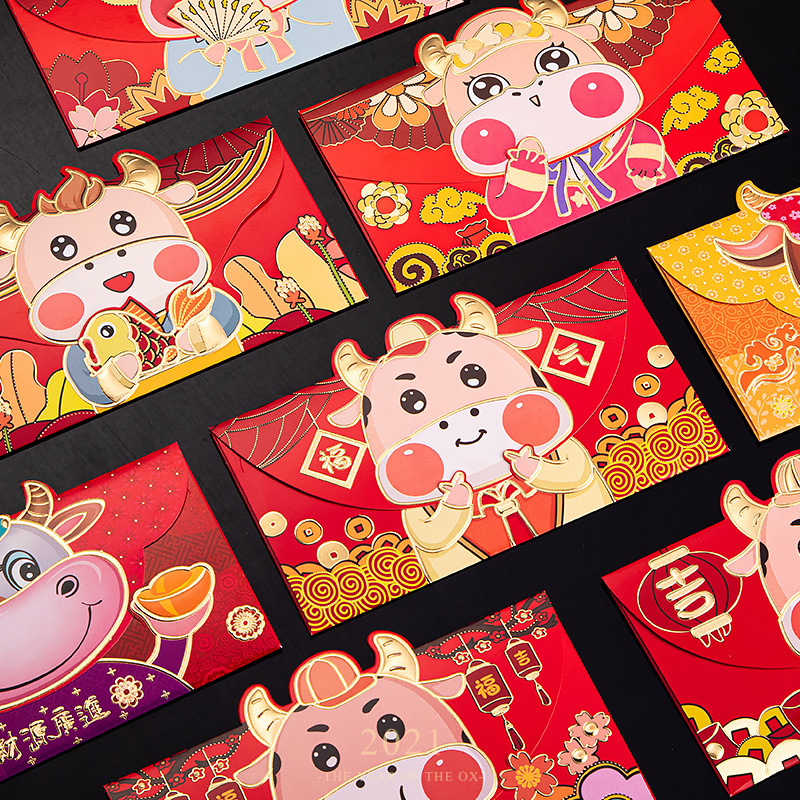 2021 Chinese New Year Red envelope new year personality originality high-grade Cartoon Packets Spring Festival children Red envelopes