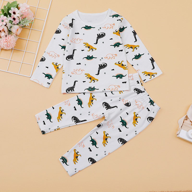 New Children's Casual Home Clothes Two-piece Kid Cartoon Printing Suit display picture 10