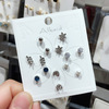 Accessory, silver needle, fashionable earrings, universal set, suitable for import, silver 925 sample