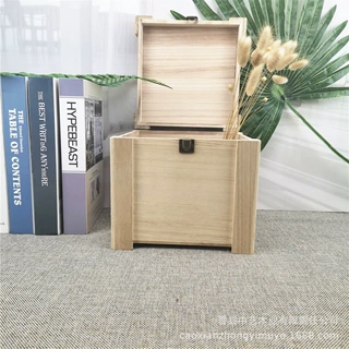 厂家直供木制茶叶盒实木盒带锁扣防潮