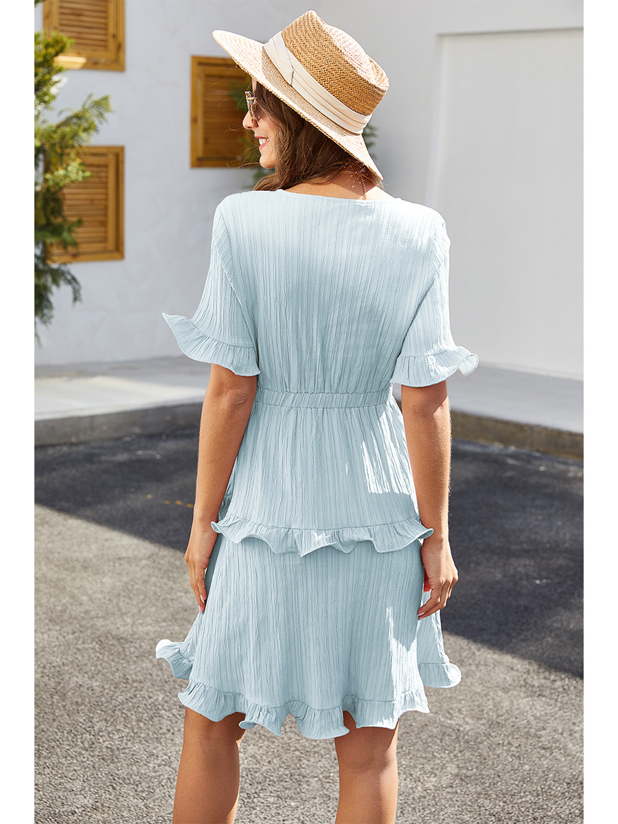 spring and summer women's cake fold dress NSAL2913