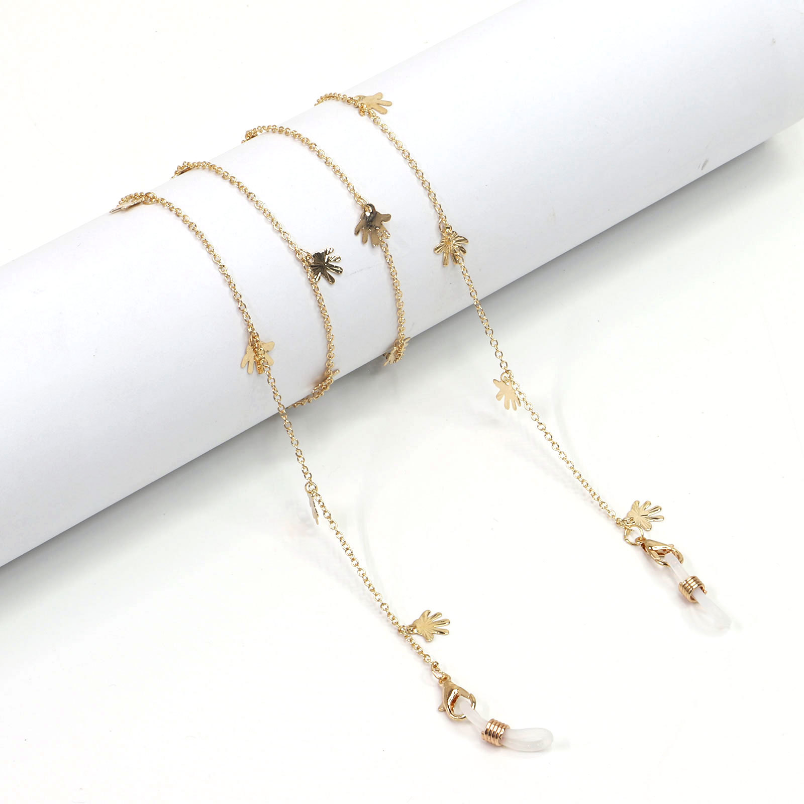 Hot Section Fashion Simple Gold Copper Palm Glasses Chain Chain Glasses Chain Wholesale Nihaojewelry display picture 3