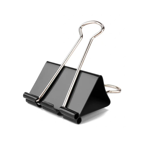 Yunfeng black binder clip dovetail clip ticket clip test paper clip office black barrel clip wholesale