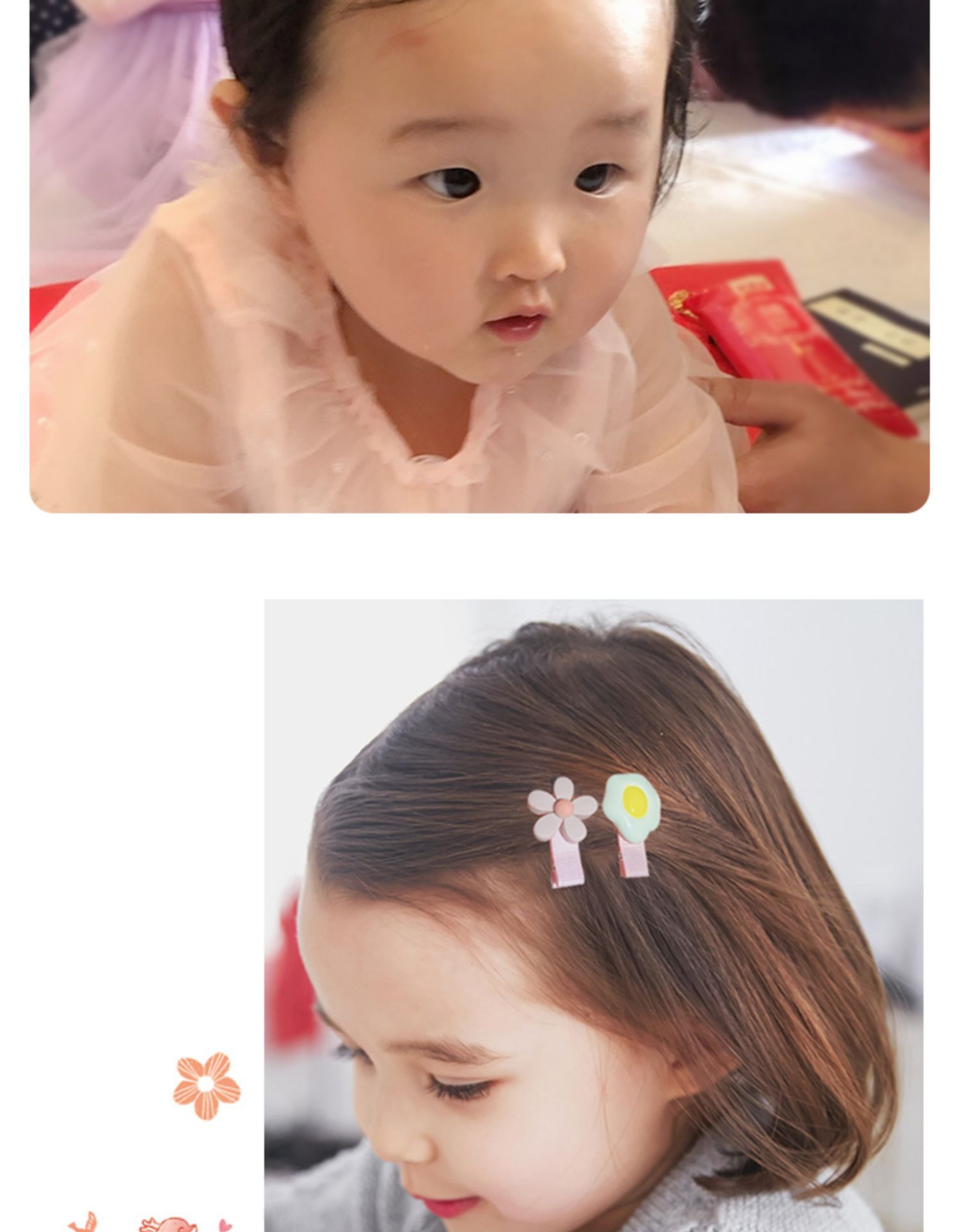韩国儿童发饰品宝宝格子蝴蝶结发夹女童雪纺学生发夹公主边夹头花-阿里巴巴