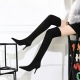 9822-2 European and American style simple winter boots wine glass heel high heel pointed suede sexy thin Knee Boots