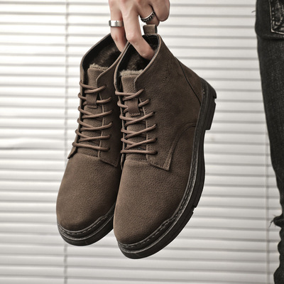 鞋子男2021春季新款马丁靴韩版潮流高帮英伦雪地靴|ms