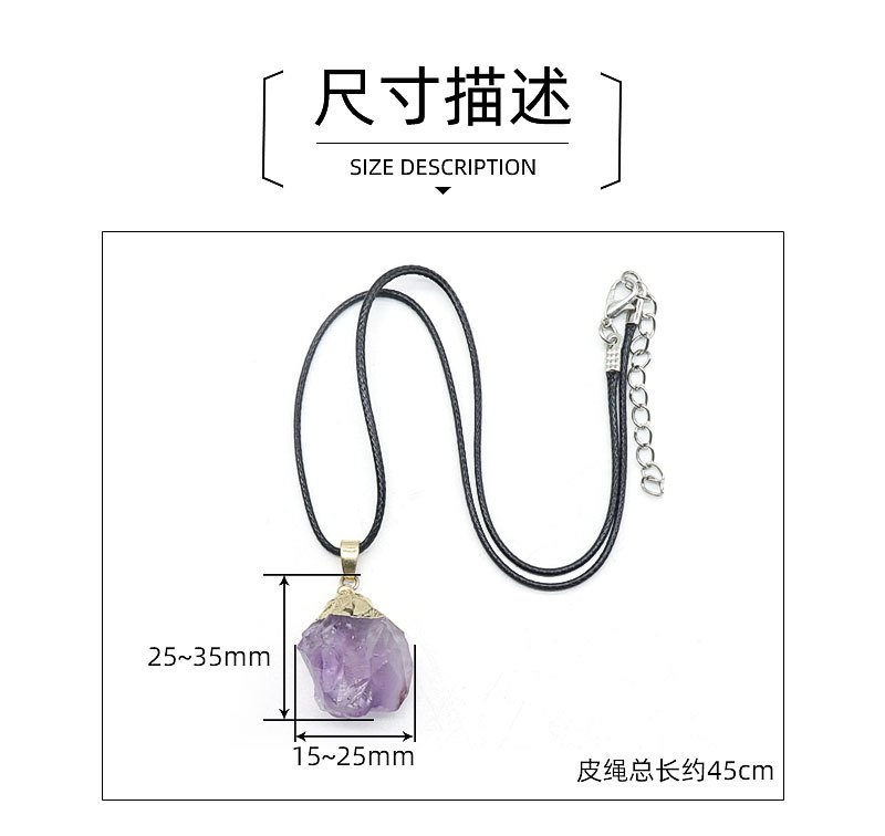 Wholesale Tooth Cluster Amethyst Pendant display picture 2