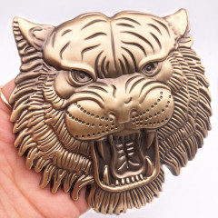 Metal Car Sticker with Tiger Head, Center Emblem, Off-Road Car Personalized Modification Sticker, Scratch-Resistant Sticker, Side Emblem, Rear Emblem