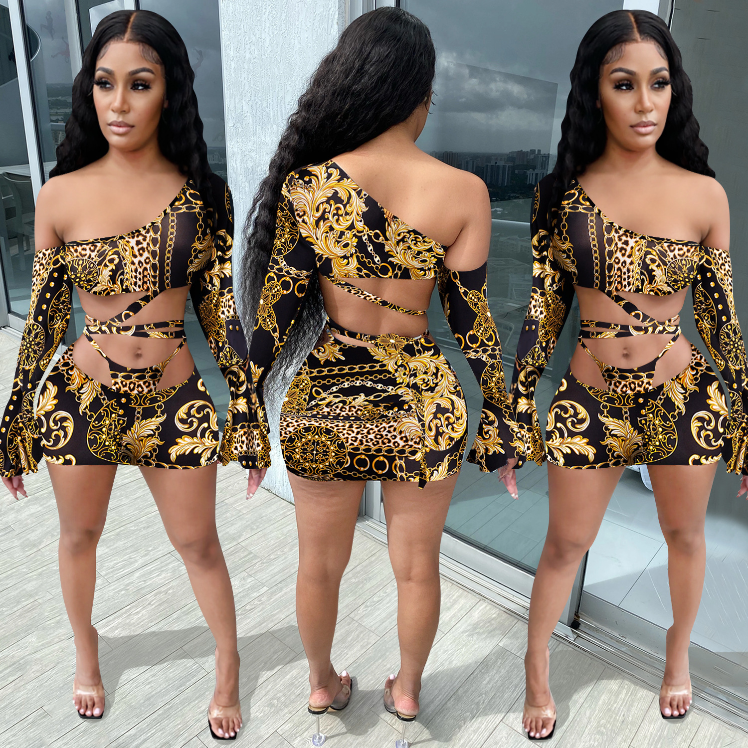 Title 11, Womens Strapping Retro Printed Mini Skirt. Get...