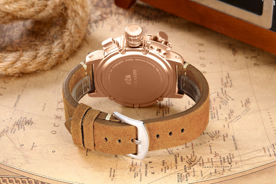 Automatic Mechanical Men's Watch With Luminous Rose Gold Case_voghion.com