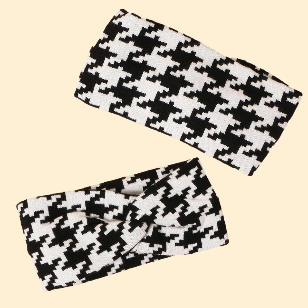 Korean Fashion Diamond Pattern Bowknot Knitted Casual New Hairband Wholesale display picture 4