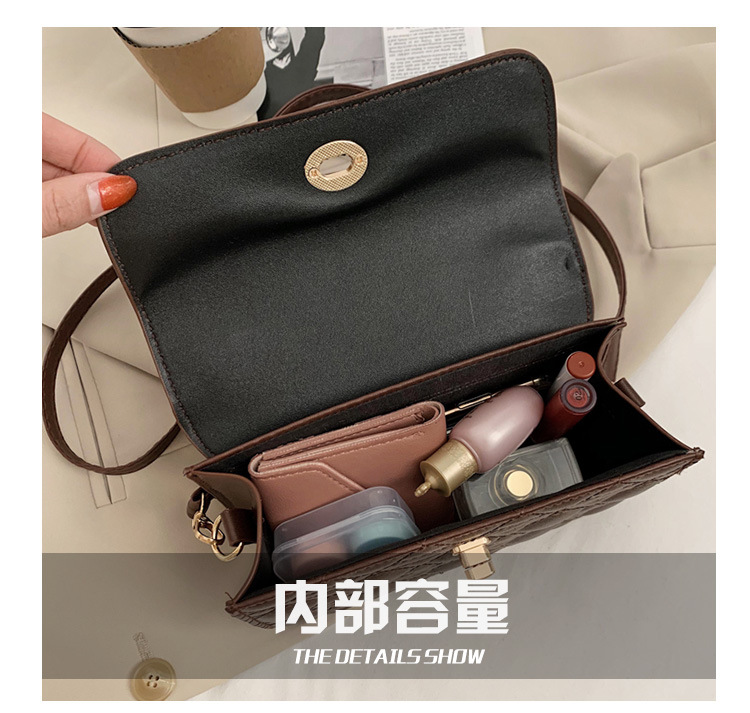 Autumn And Winter Portable Rhombus All-match Single Shoulder Messenger Small Square Bag display picture 21